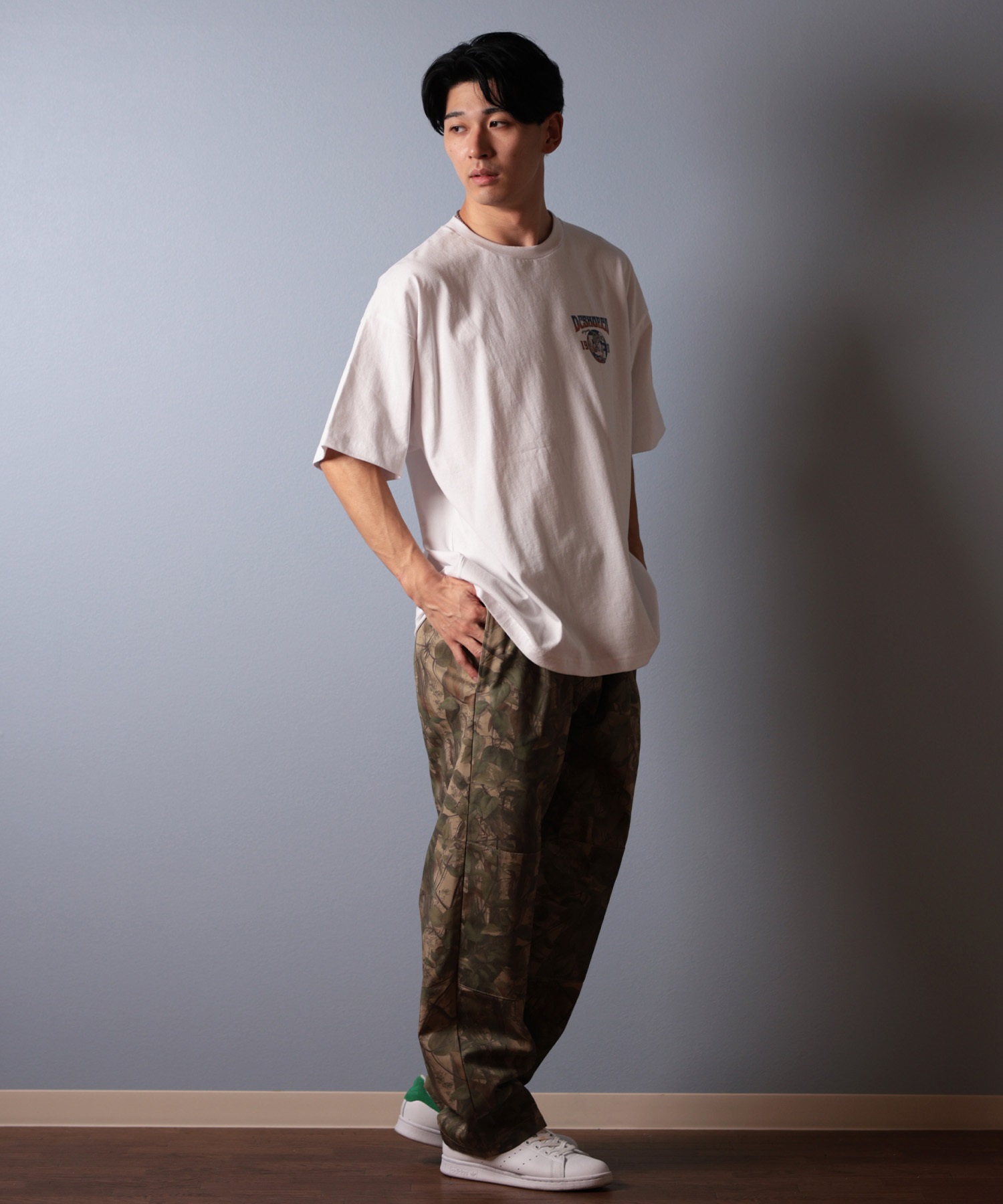 DC ディーシー 半袖 Tシャツ メンズ バックプリント オーバーサイズ ヴィンテージ加工 25 ROCK SKULL SS DST252005(WHT-M)
