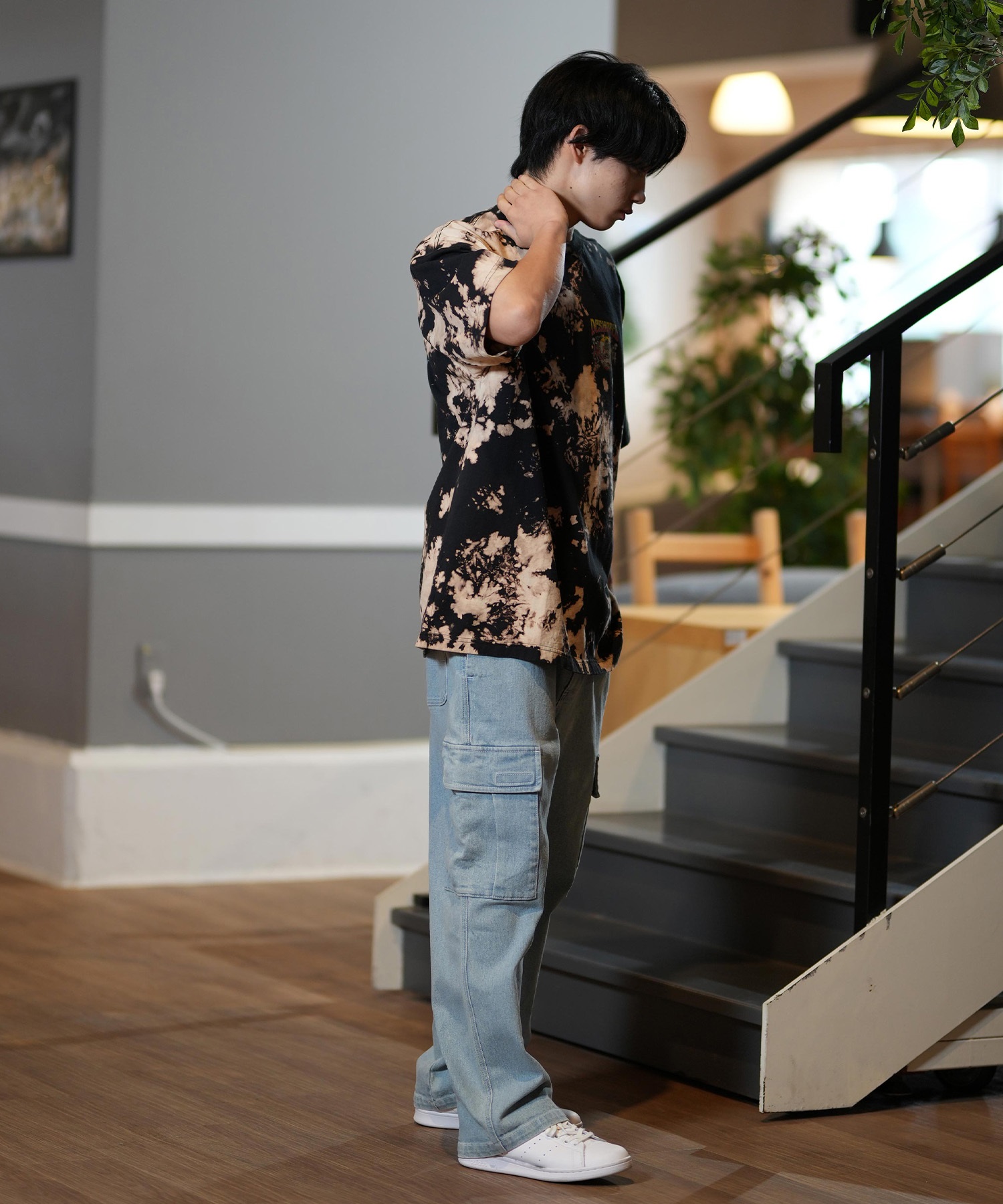 DC ディーシー 半袖 Tシャツ メンズ バックプリント オーバーサイズ ヴィンテージ加工 25 ROCK SKULL SS DST252005(WHT-M)