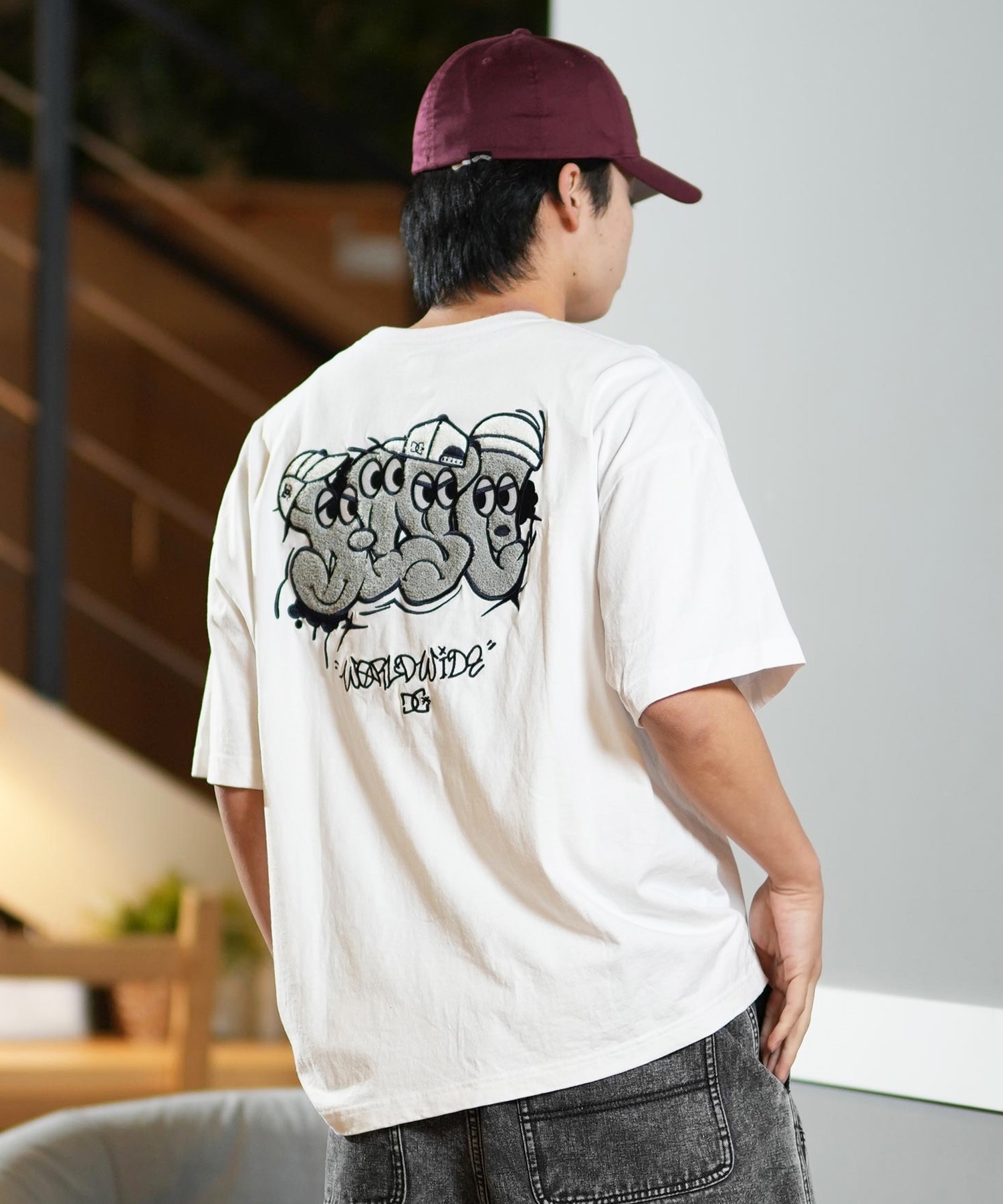 DC ディーシー 半袖 Tシャツ メンズ バックプリント オーバーサイズ