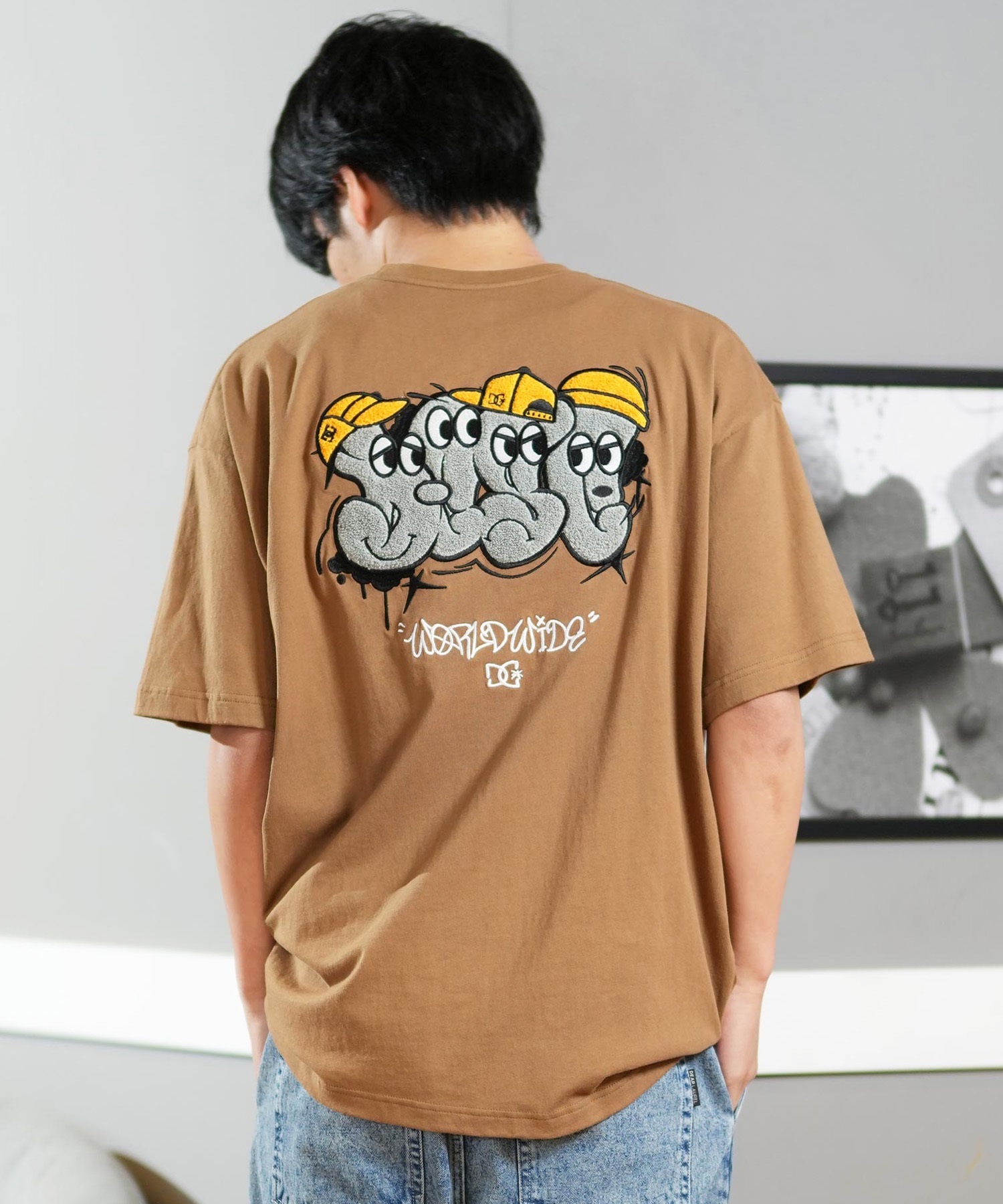 DC ディーシー 半袖 Tシャツ メンズ バックプリント オーバーサイズ