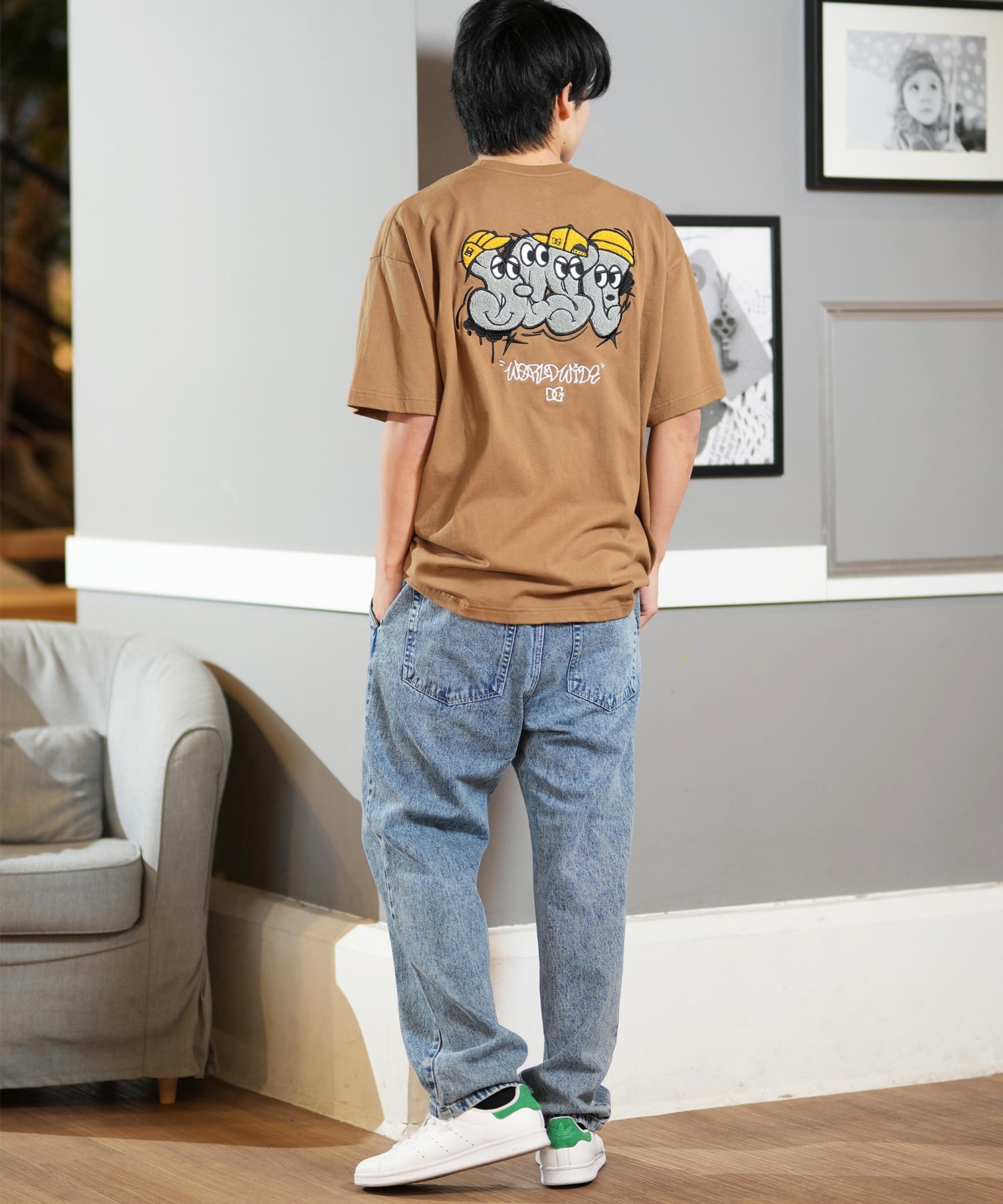 DC ディーシー 半袖 Tシャツ メンズ バックプリント オーバーサイズ