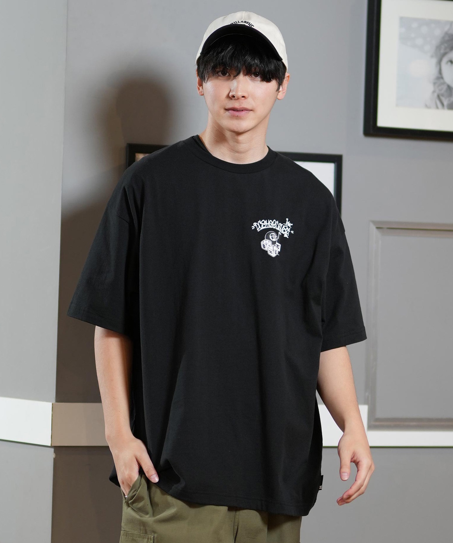 DC ディーシー 半袖 Tシャツ メンズ バックプリント オーバーサイズ 25