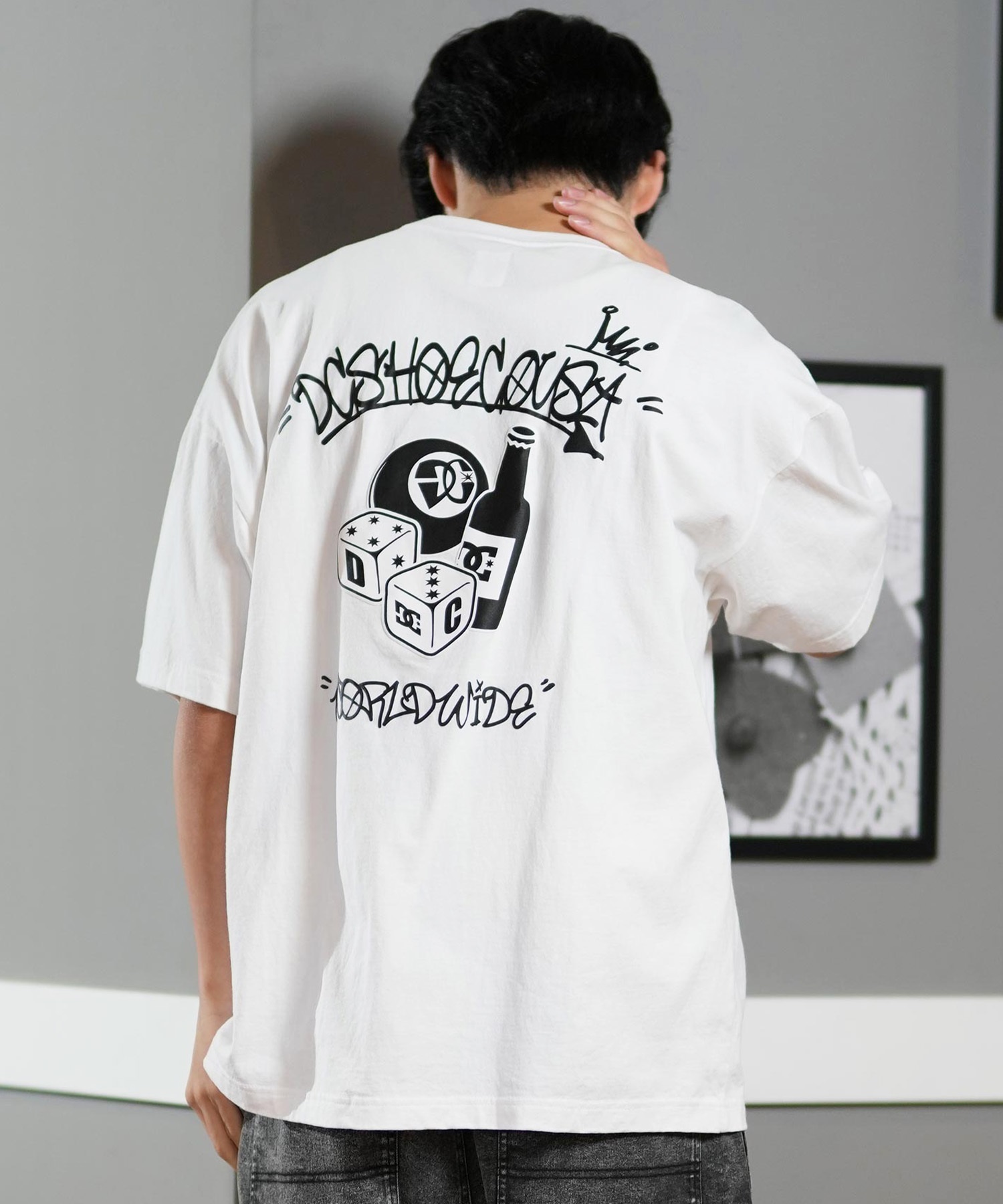 DC ディーシー 半袖 Tシャツ メンズ バックプリント オーバーサイズ 25