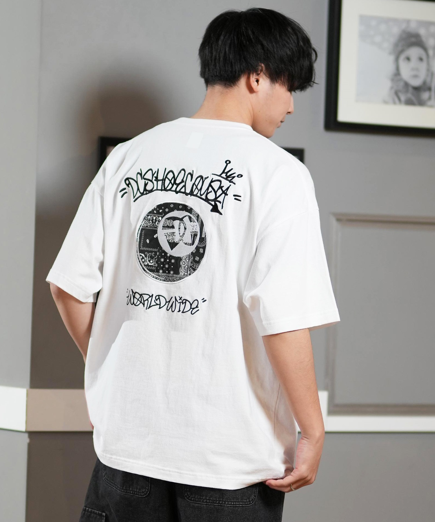 DC ディーシー 半袖 Tシャツ メンズ バックプリント オーバーサイズ 25 