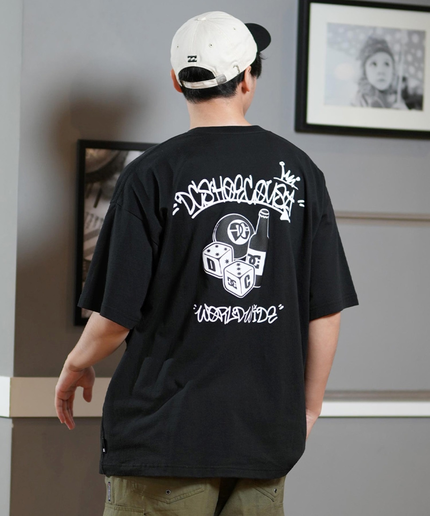 DC ディーシー 半袖 Tシャツ メンズ バックプリント オーバーサイズ 25