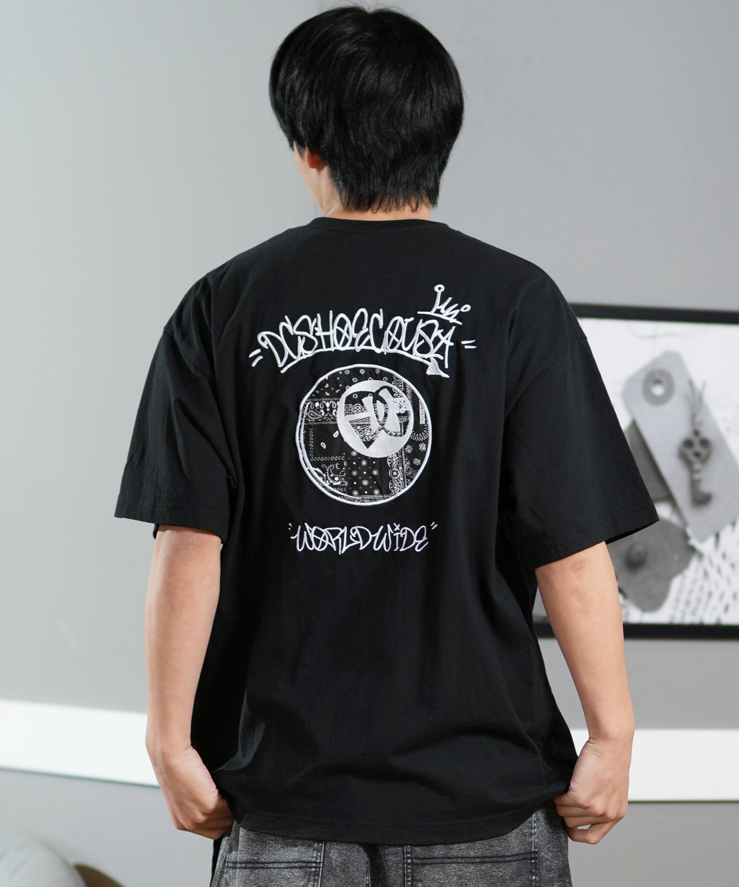 DC ディーシー 半袖 Tシャツ メンズ バックプリント オーバーサイズ 25
