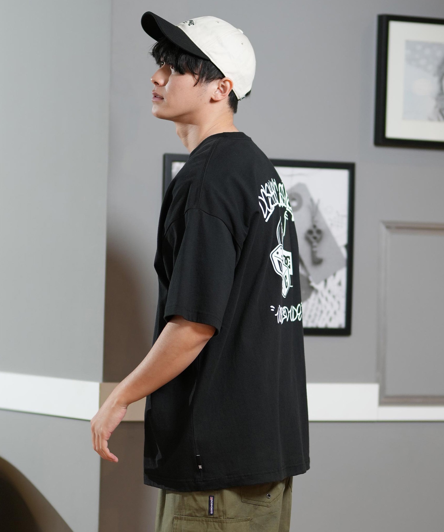 DC ディーシー 半袖 Tシャツ メンズ バックプリント オーバーサイズ 25 