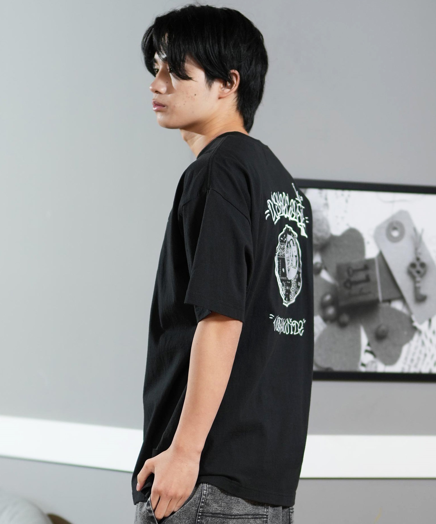 DC ディーシー 半袖 Tシャツ メンズ バックプリント オーバーサイズ 25