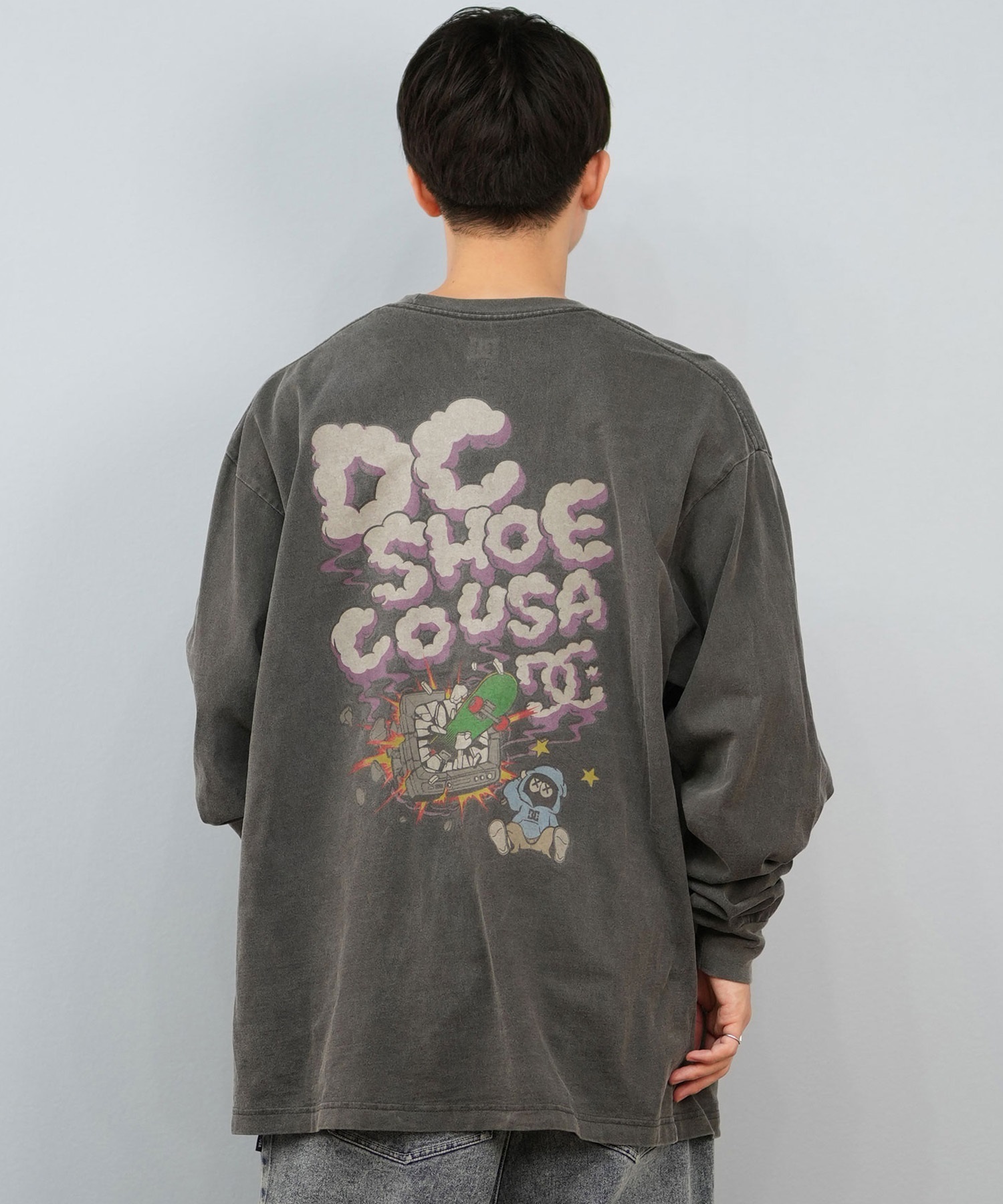 DC ディーシー 長袖 Tシャツ ロンT メンズ バックプリント 25 CLASH