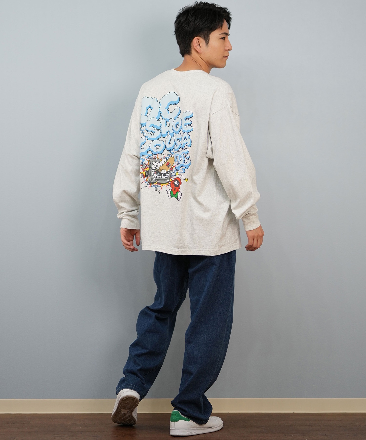 DC ディーシー 長袖 Tシャツ ロンT メンズ バックプリント 25 CLASH