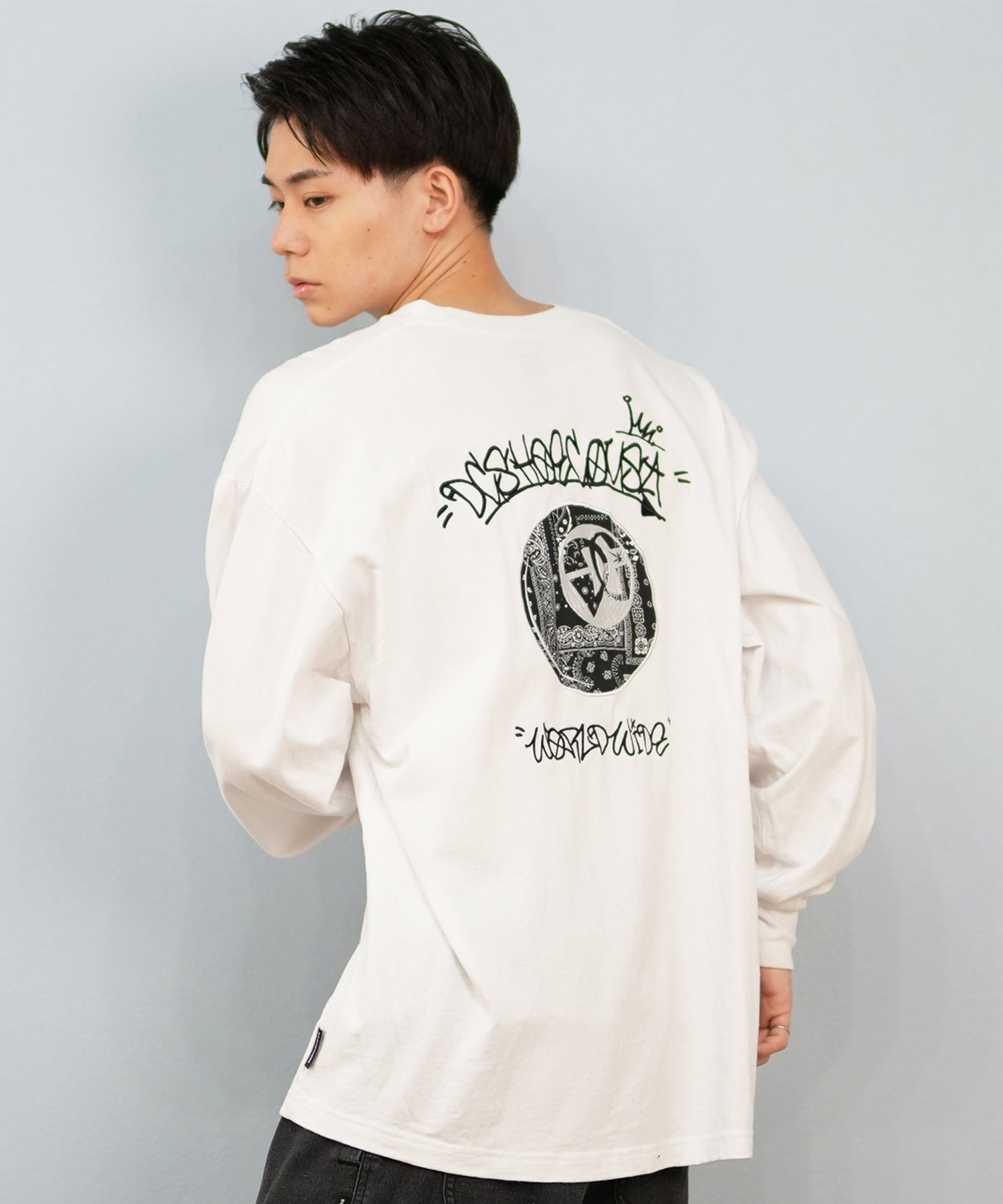 DC ディーシー 長袖 Tシャツ ロンT メンズ バックプリント 25 GAME APP