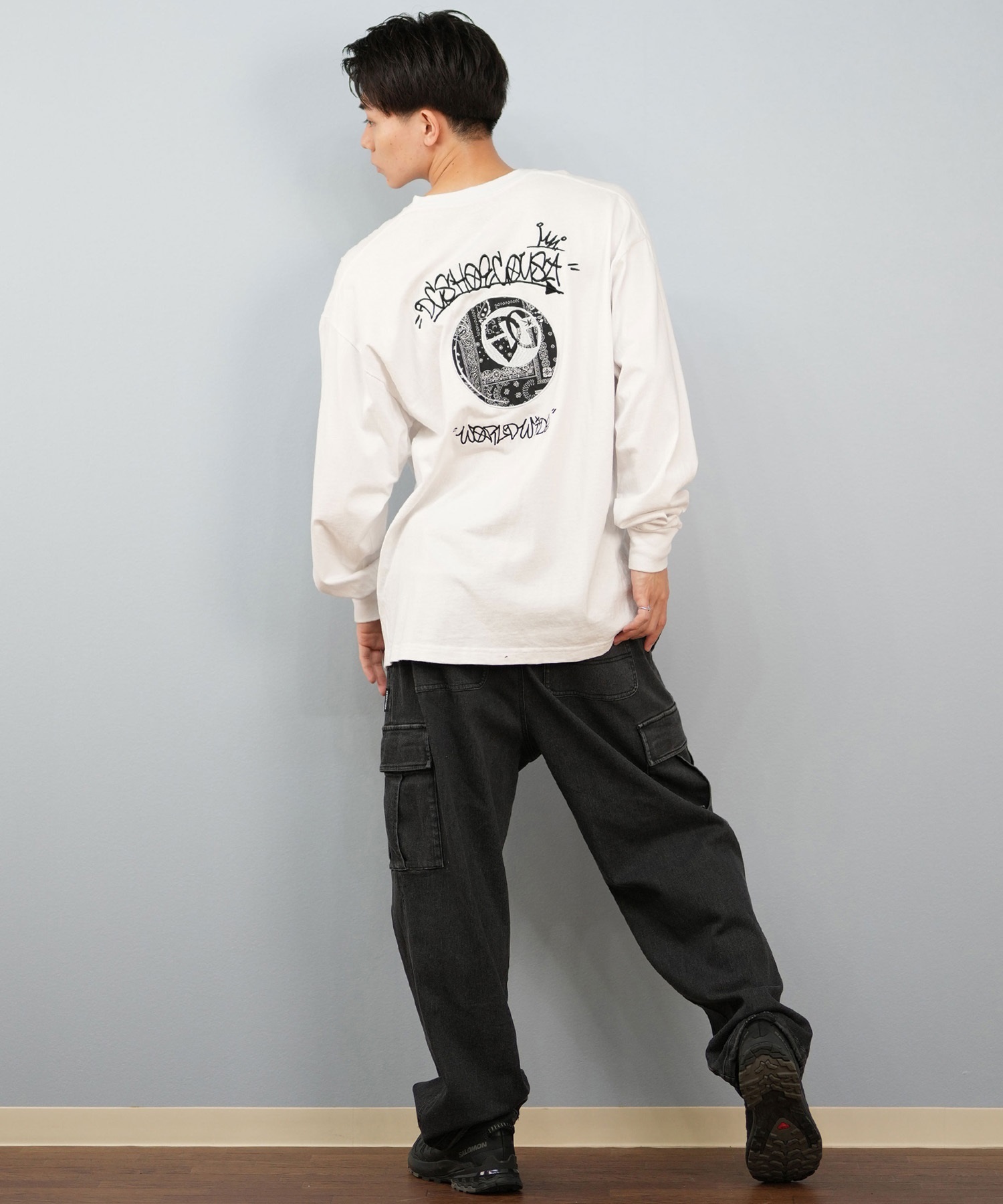 DC ディーシー 長袖 Tシャツ ロンT メンズ バックプリント 25 GAME APP