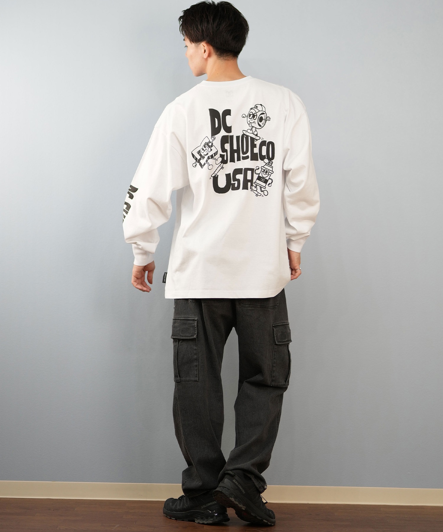 DC ディーシー 長袖 Tシャツ ロンT メンズ バックプリント オーバー