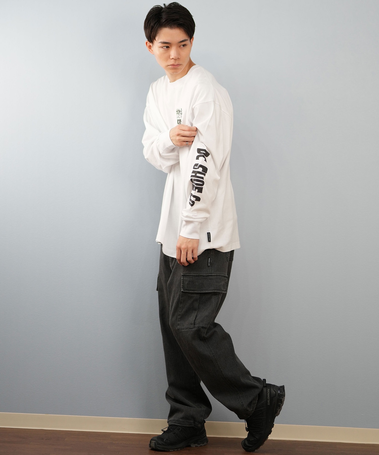 DC ディーシー 長袖 Tシャツ ロンT メンズ バックプリント オーバー 