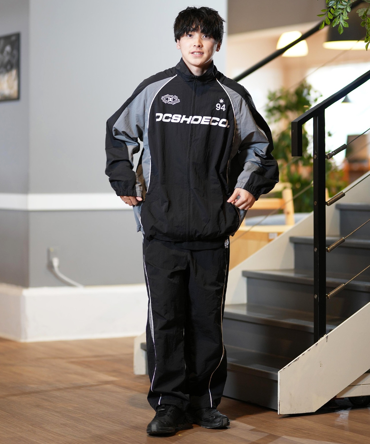 DC ディーシー ロングパンツ トラックパンツ メンズ スーパーワイド セットアップ対応 DPT251075(BLK-M)