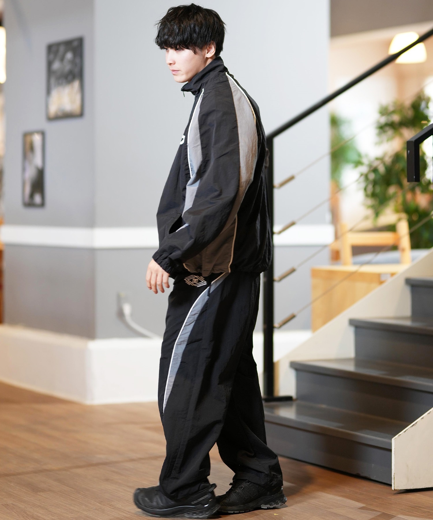 DC ディーシー ロングパンツ トラックパンツ メンズ スーパーワイド セットアップ対応 DPT251075(BLK-M)