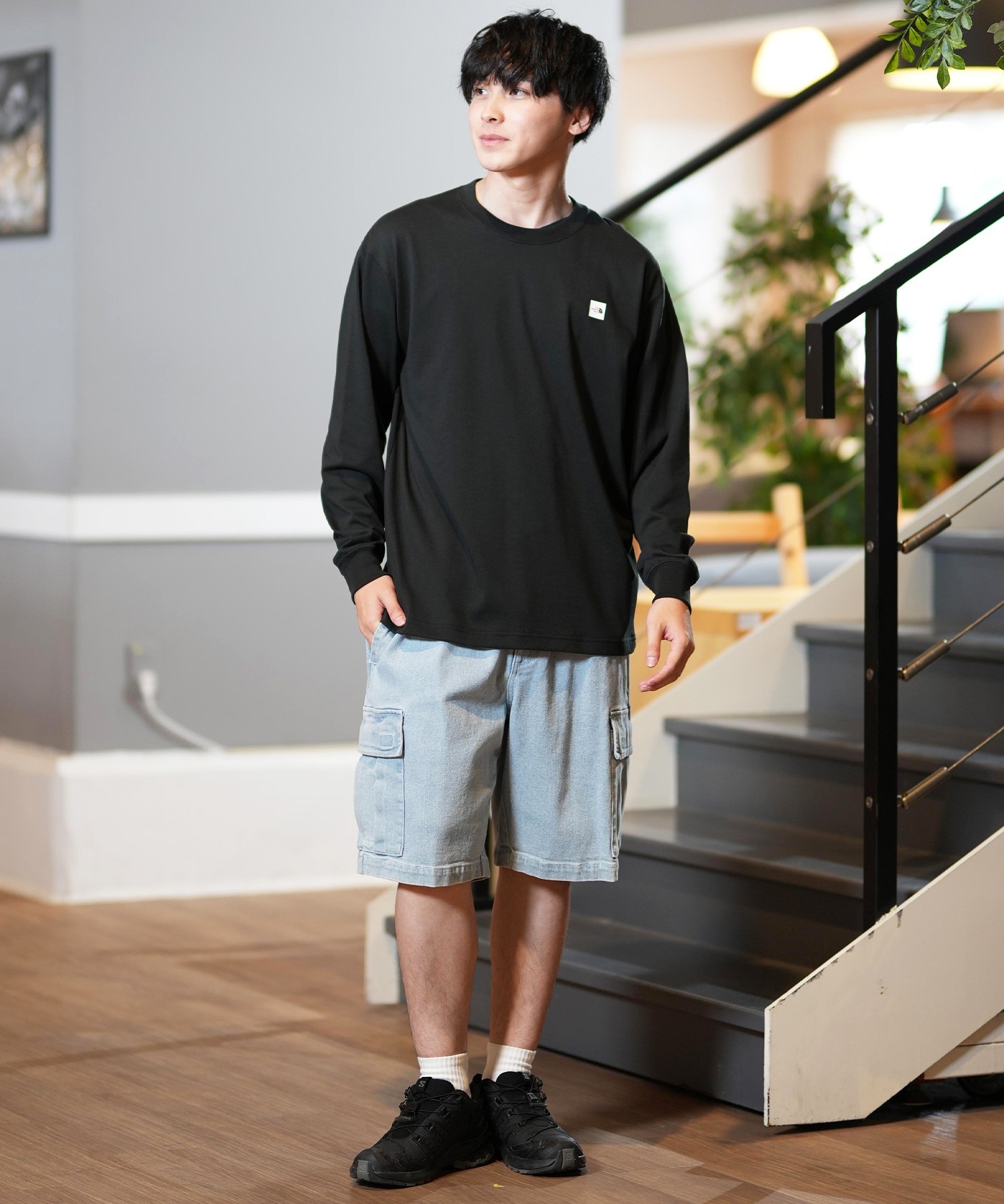 DC ディーシー ショートパンツ メンズ カーゴショーツ ワイドシルエット 25 WIDE CARGO SHORT DWS251078(BLK-M)