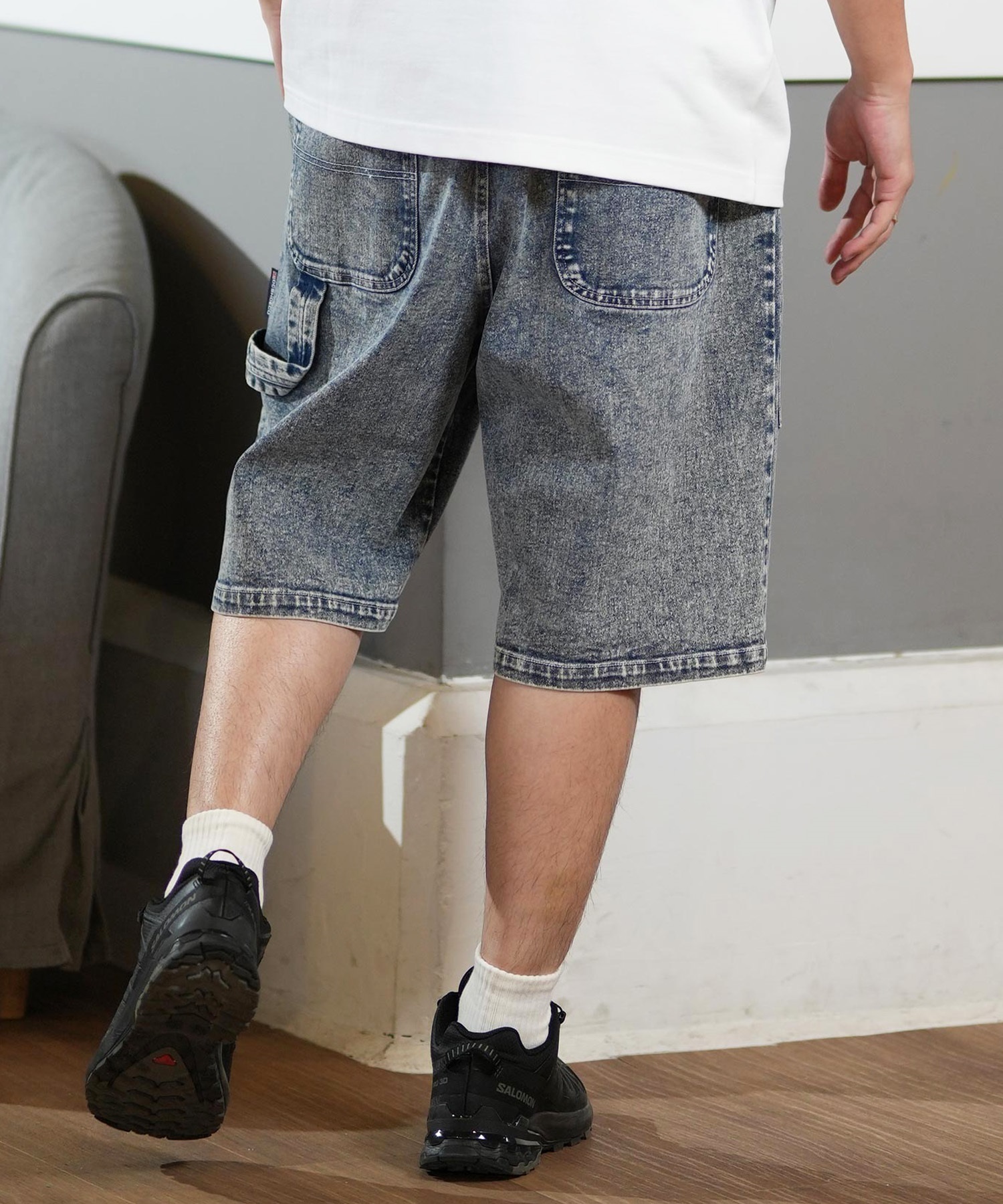 【関税込み】Diesel ブルー De-Yuba デニムショートパンツ センタータックデニムショートパンツ（女の子）（デニムパンツ