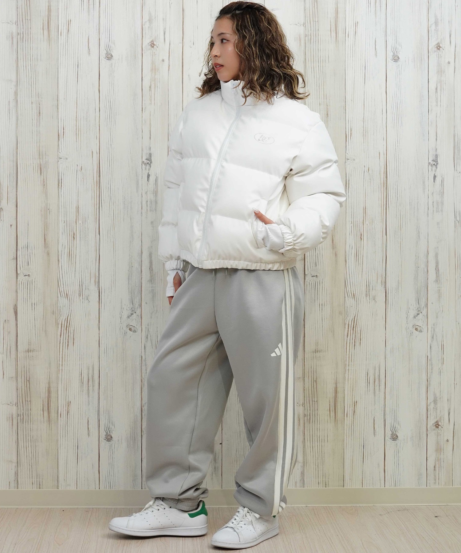 DC ディーシー ダウン ジャケット レディース シンプル ロゴ 中綿