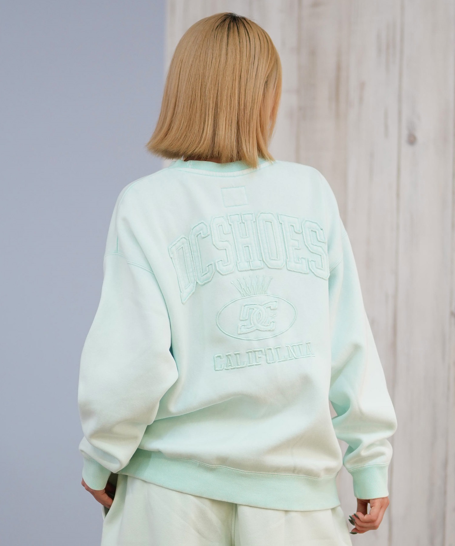 DC ディーシー トレーナー スウェット レディース 古着風 ヴィンテージ加工 裏起毛 セットアップ対応 LPO254309(BES-M)