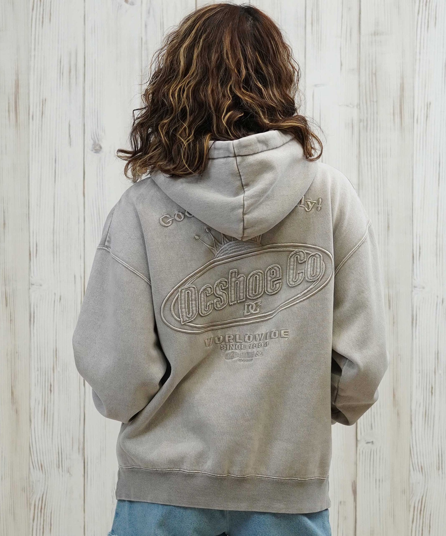 DC ディーシー プルオーバー パーカー レディース クロップド丈 ショート丈 セットアップ対応 裏起毛 LPO254308(BES-M)