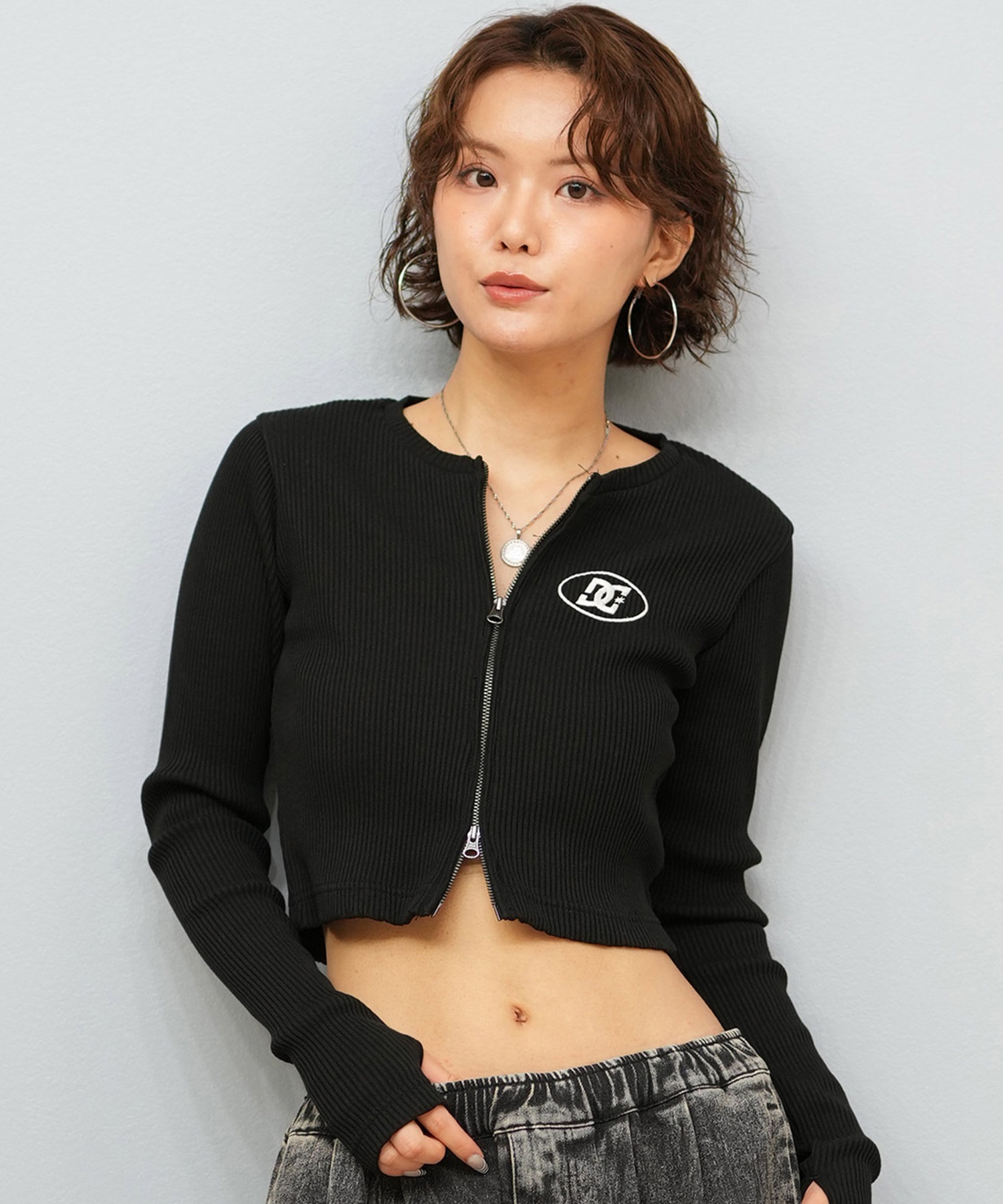 DC ディーシー 長袖 Tシャツ ロンT レディース クロップド丈