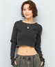 DC ディーシー 長袖 Tシャツ ロンT レディース クロップド丈 ショート丈 シンプル TELECO SHORT LS LLT254311(BES-M)