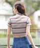 DC ディーシー 半袖 ポロシャツ レディース ハーフジップ クロップド丈 ショート丈 ロゴ セットアップ対応 LPL252305(BLK-S)