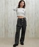 DC ディーシー ロングパンツ レディース デニム パンツ Gパン ワイドペインターパンツ LPT254303(BDB-M)