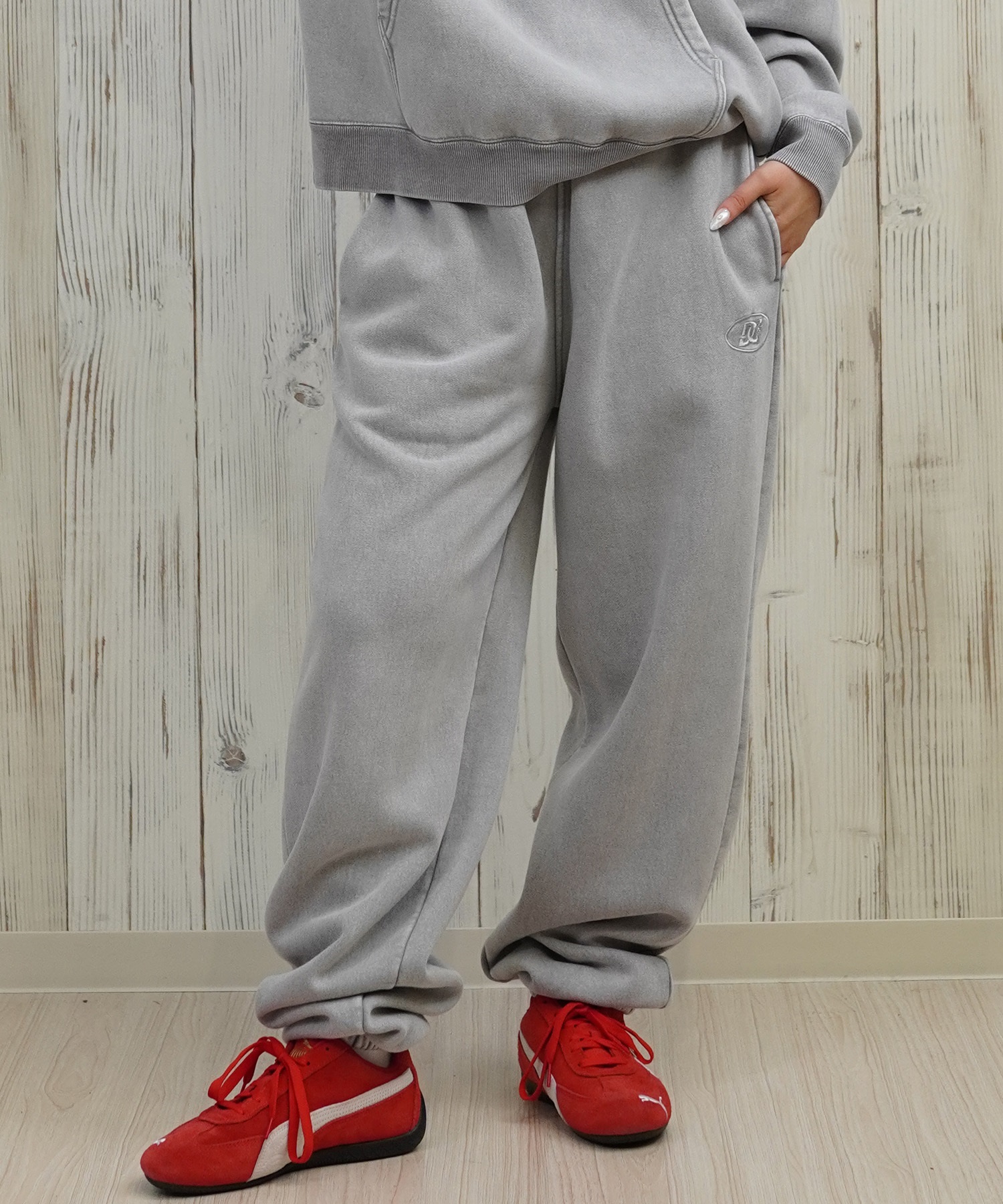 DC ディーシー ロングパンツ レディース スウェット パンツ 裏起毛 セットアップ対応 ワイド スウェットパンツ LPT254304(BES-M)