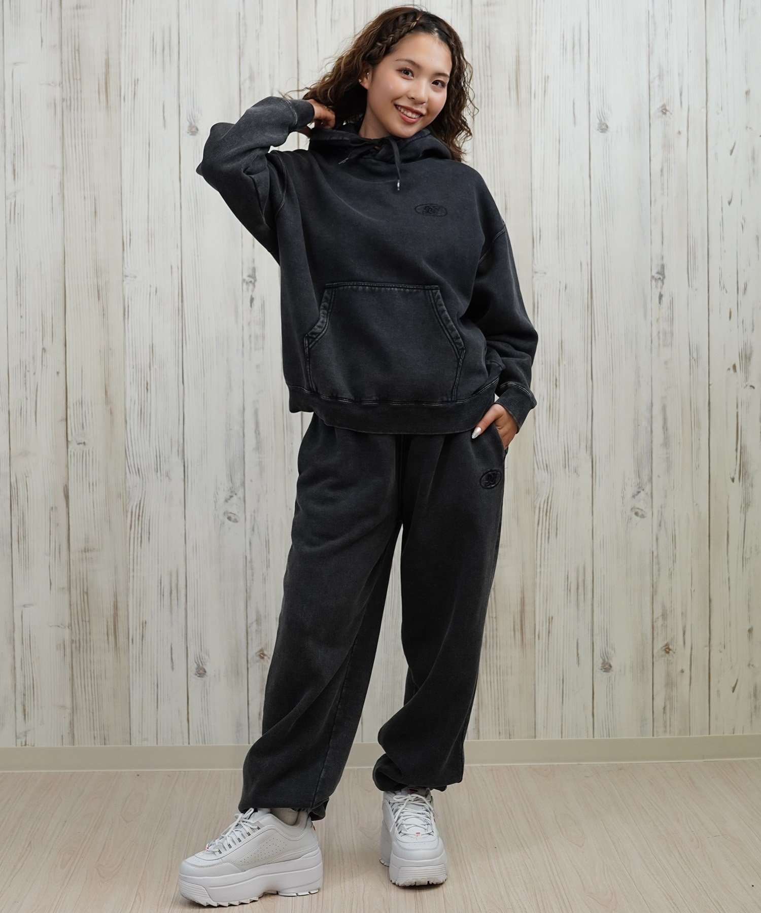 DC ディーシー ロングパンツ レディース スウェット パンツ 裏起毛 セットアップ対応 ワイド スウェットパンツ LPT254304(BES-M)