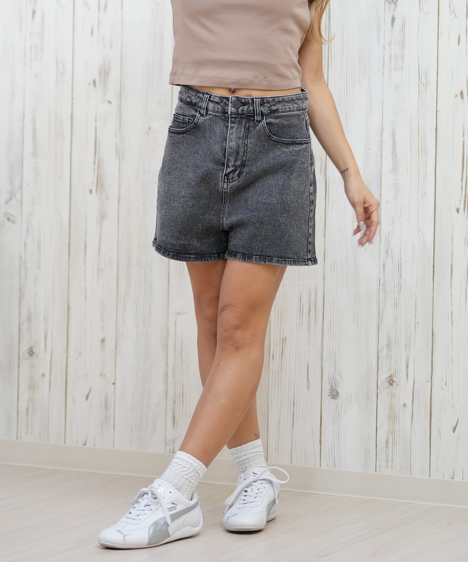 DC ディーシー ショートパンツ レディース デニム ストレッチ 無地 LWS251306(LBL-S)