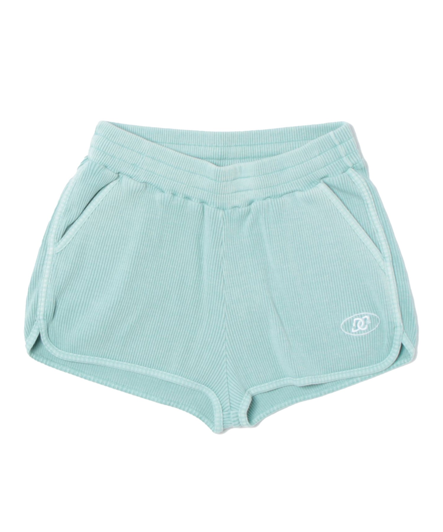 DC ディーシー ハーフパンツ ショートパンツ レディース スウェット ショーツ ロゴ リブ セットアップ対応 LWS252301(WHT-S)