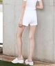 DC ディーシー ハーフパンツ ショートパンツ レディース スウェット ショーツ ロゴ リブ セットアップ対応 LWS252301(WHT-S)