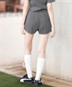 DC ディーシー ハーフパンツ ショートパンツ レディース スウェット ショーツ ロゴ リブ セットアップ対応 LWS252301(WHT-S)