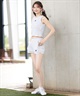 DC ディーシー ハーフパンツ ショートパンツ レディース スウェット ショーツ ロゴ リブ セットアップ対応 LWS252301(WHT-S)