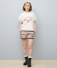 DC ディーシー ハーフパンツ ショートパンツ レディース スウェット ショーツ ロゴ リブ セットアップ対応 LWS252301(WHT-S)