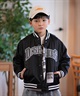 stussy ドミノワッペンスタジャン黒ダイスジャケットキッズにもDominos DC ディーシー アウター スタジャン キッズ スタジアム