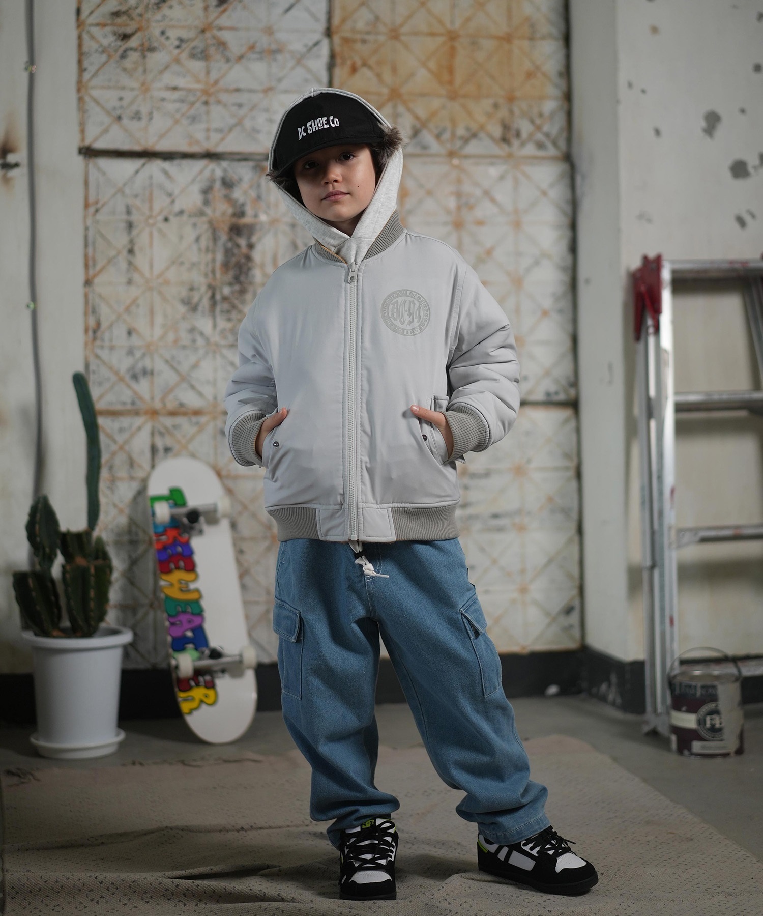 DC ディーシー アウター キッズ ジュニア 子供 リバーシブル