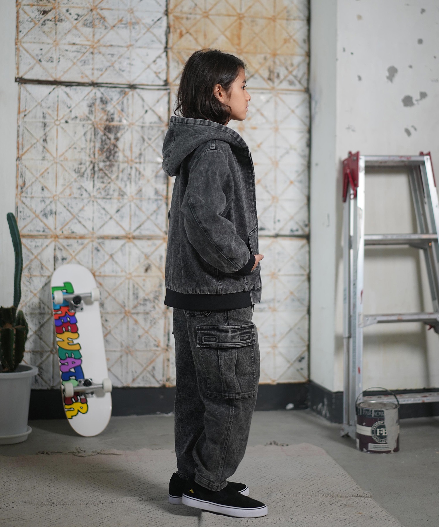 DC ディーシー アウター キッズ ジュニア 子供 ジャケット デニム生地