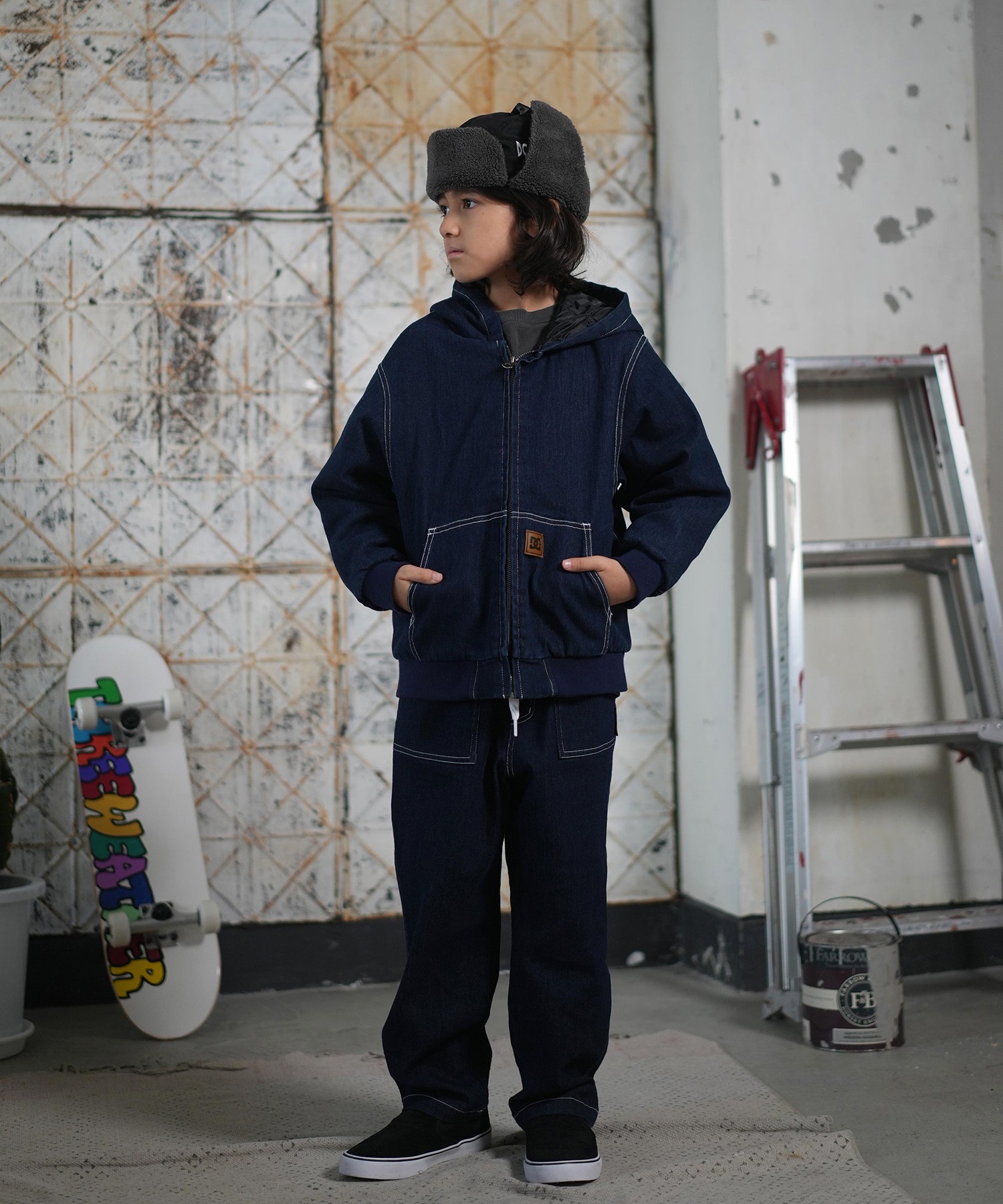 DC ディーシー アウター キッズ ジュニア 子供 ジャケット デニム生地