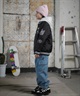 DC ディーシー アウター スタジャン キッズ ジュニア 子供 スタジアム ジャケット 中綿 25 KD VARSITY JACKET YJK254505(BLK-130cm)
