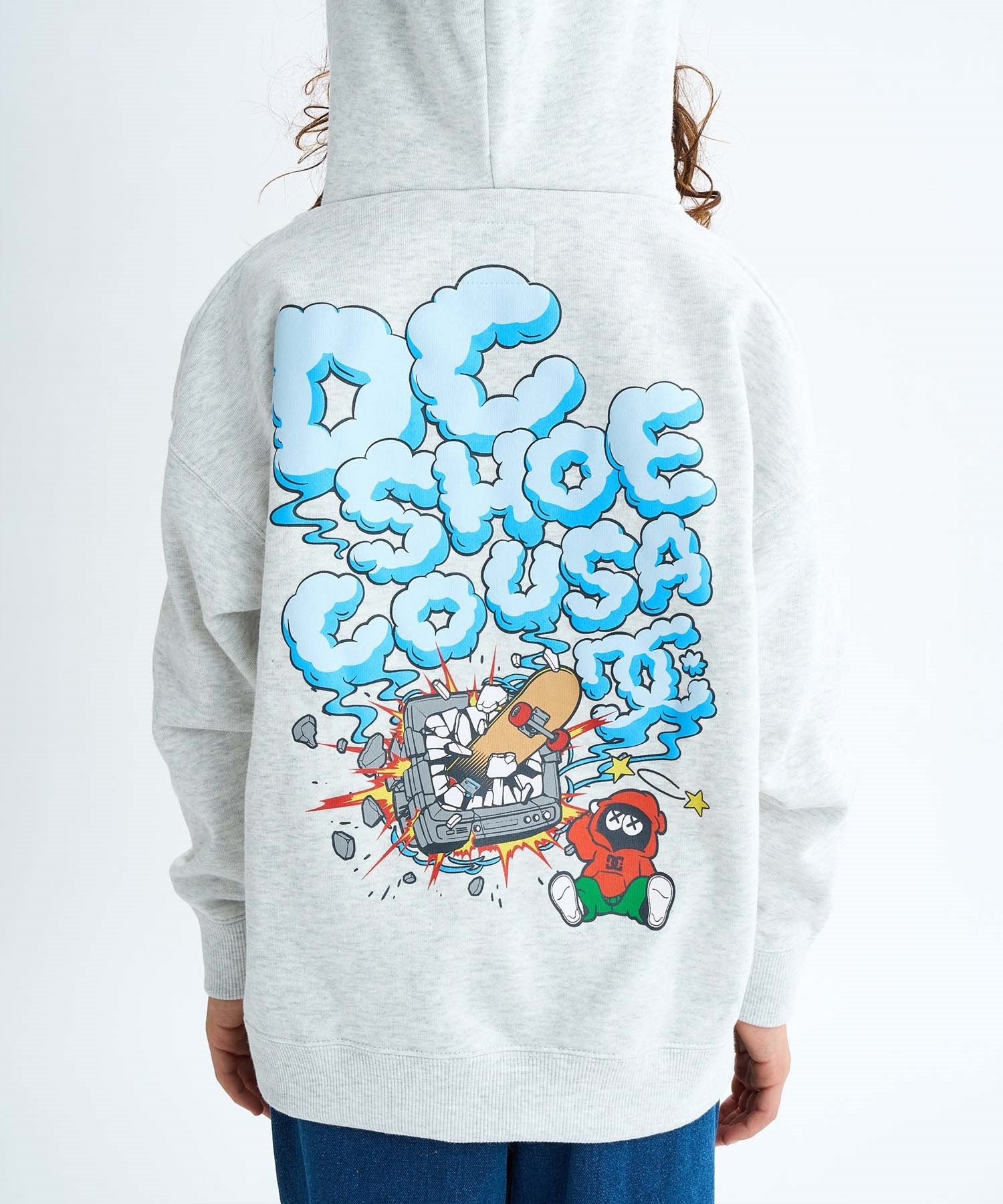 DC ディーシー プルオーバー パーカー キッズ ジュニア 子供 バック