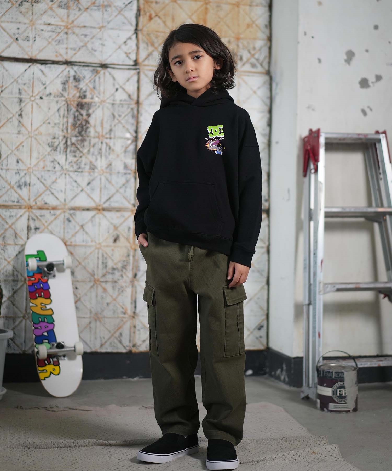 DC ディーシー プルオーバー パーカー キッズ ジュニア 子供 バック