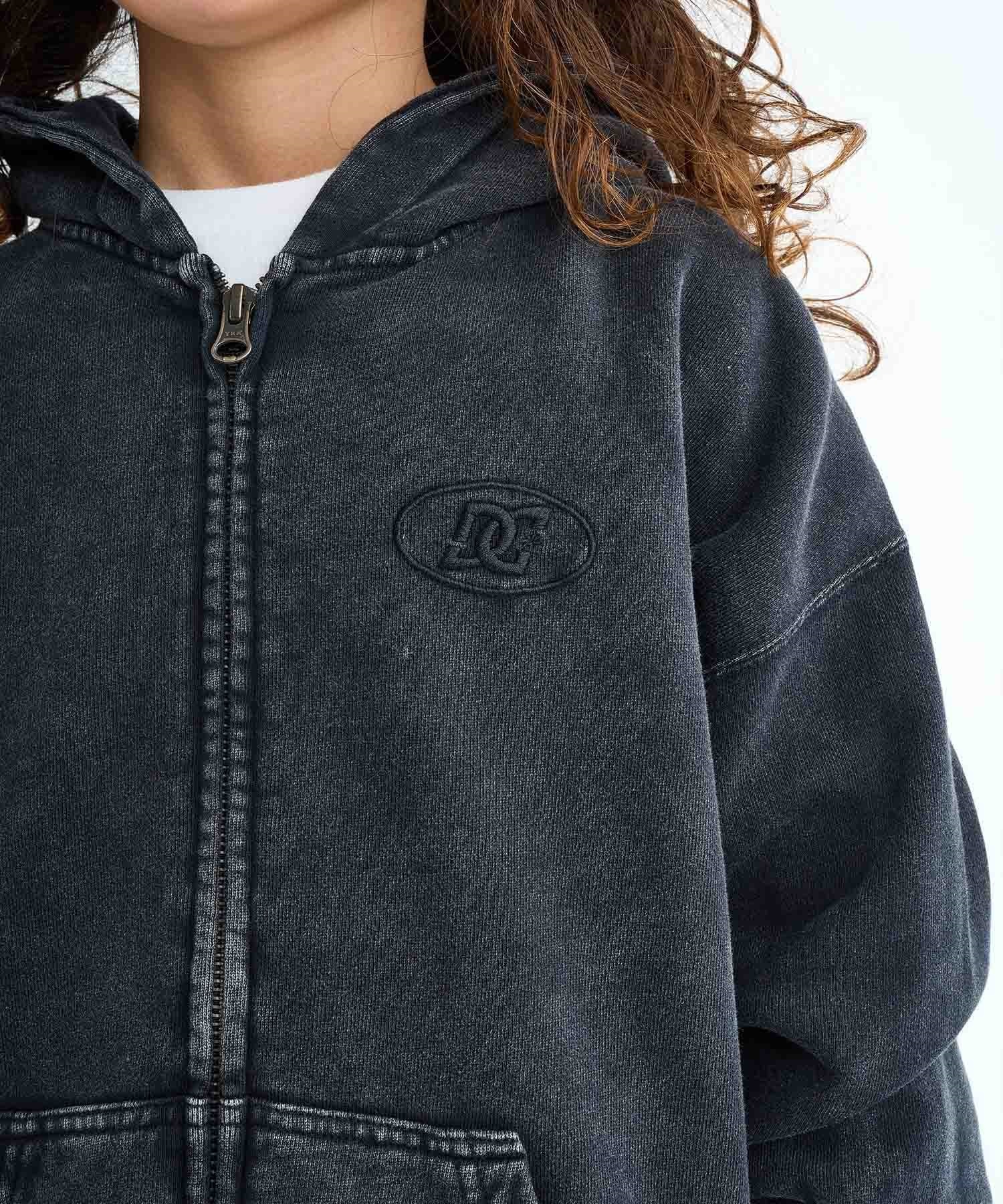 DC ディーシー ジップアップ パーカー キッズ ジュニア 子供 ダメージ加工 KD HIDDEN ZH フーディ YZP254509(BES-130cm)