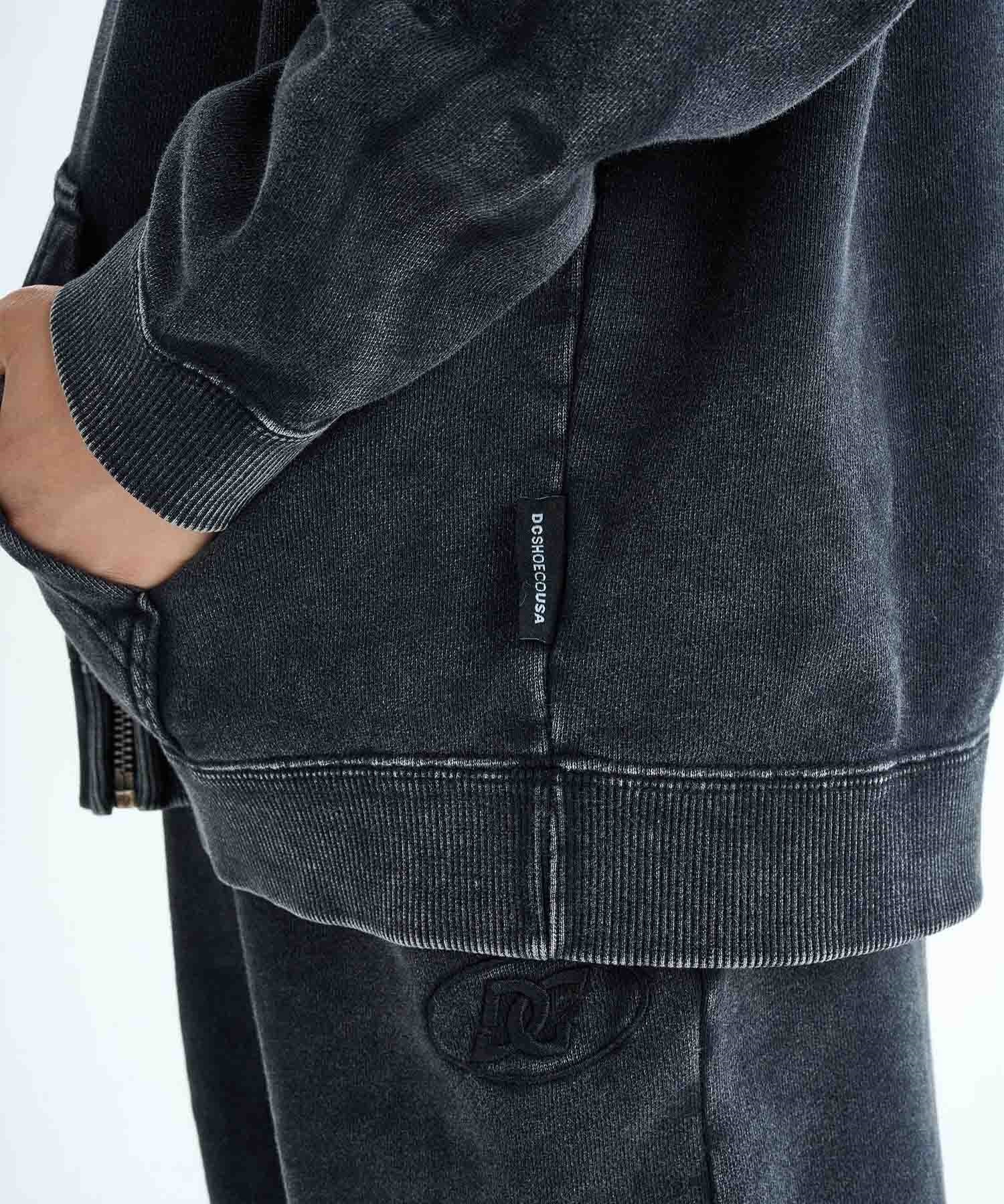 DC ディーシー ジップアップ パーカー キッズ ジュニア 子供 ダメージ加工 KD HIDDEN ZH フーディ YZP254509(BES-130cm)