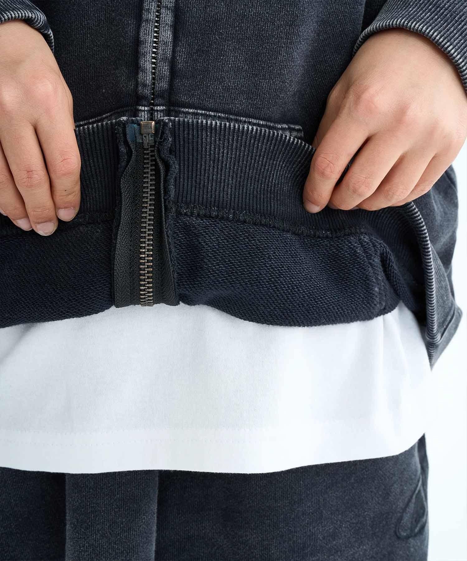 DC ディーシー ジップアップ パーカー キッズ ジュニア 子供 ダメージ加工 KD HIDDEN ZH フーディ YZP254509(BES-130cm)