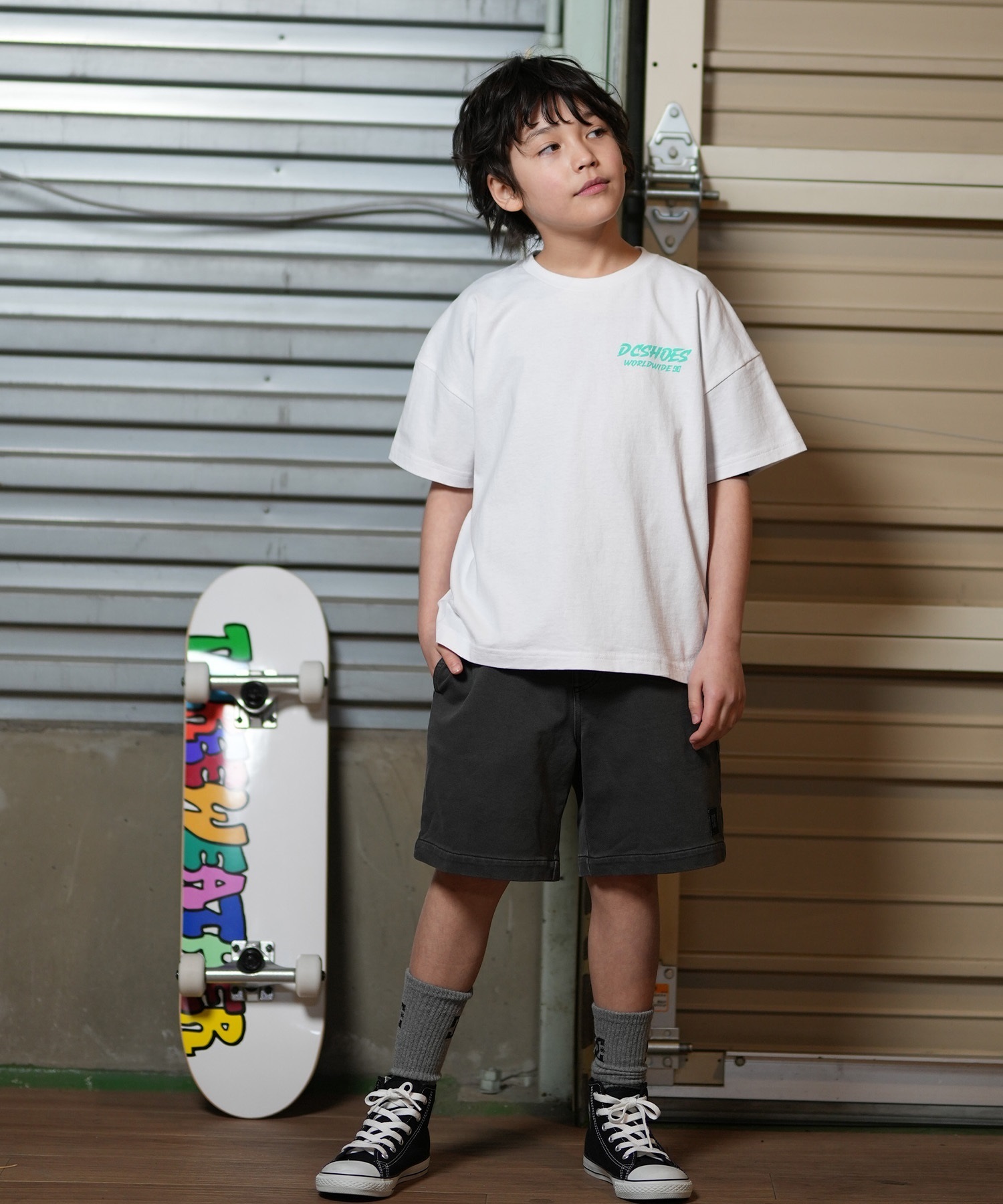 DC ディーシー 半袖 Tシャツ キッズ 25 KD SKATE SKULL SS
