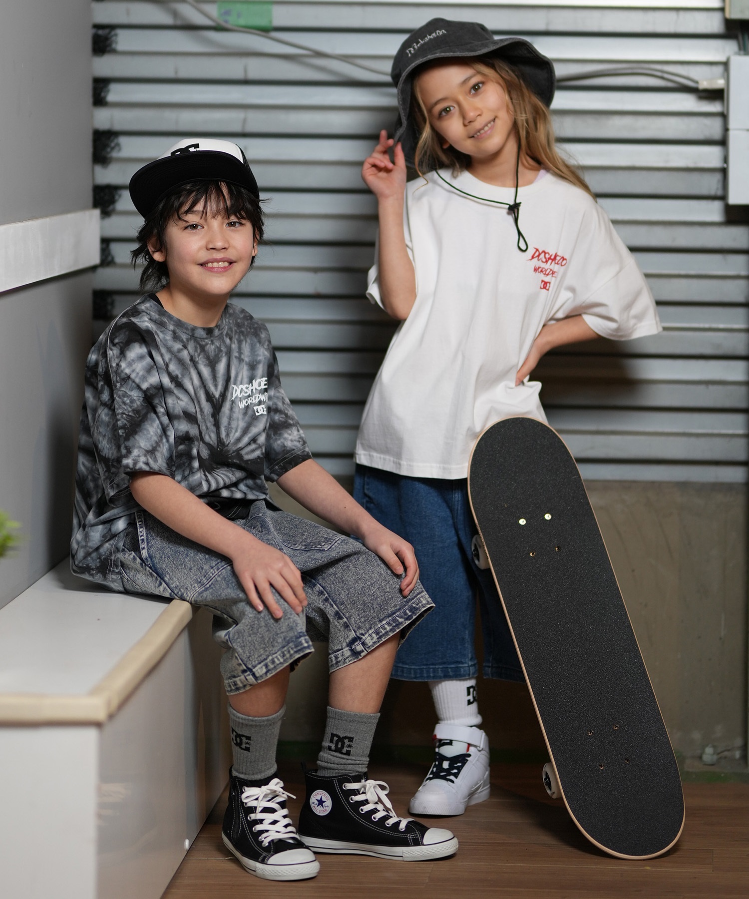 DC ディーシー 半袖 Tシャツ キッズ ジュニア 子供 バック