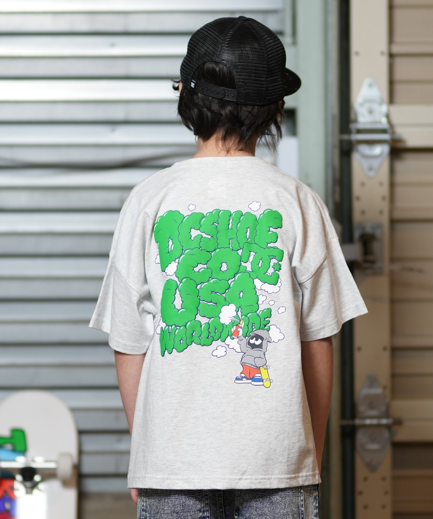 DC ディーシー 半袖 Tシャツ キッズ 子供 25 KD GF PAINT SS